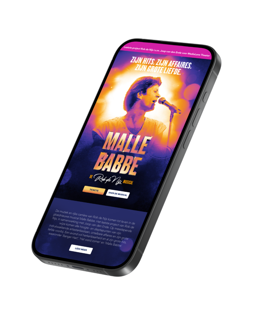 Nieuwsbrief Malle Babbe in smartphone scherm